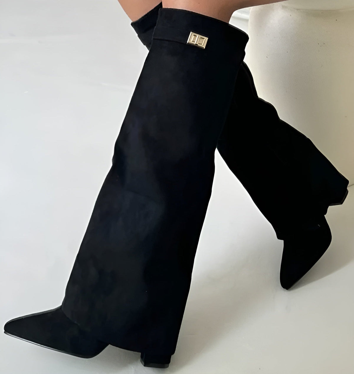 Claire | Bottes Élégantes Longues Daim