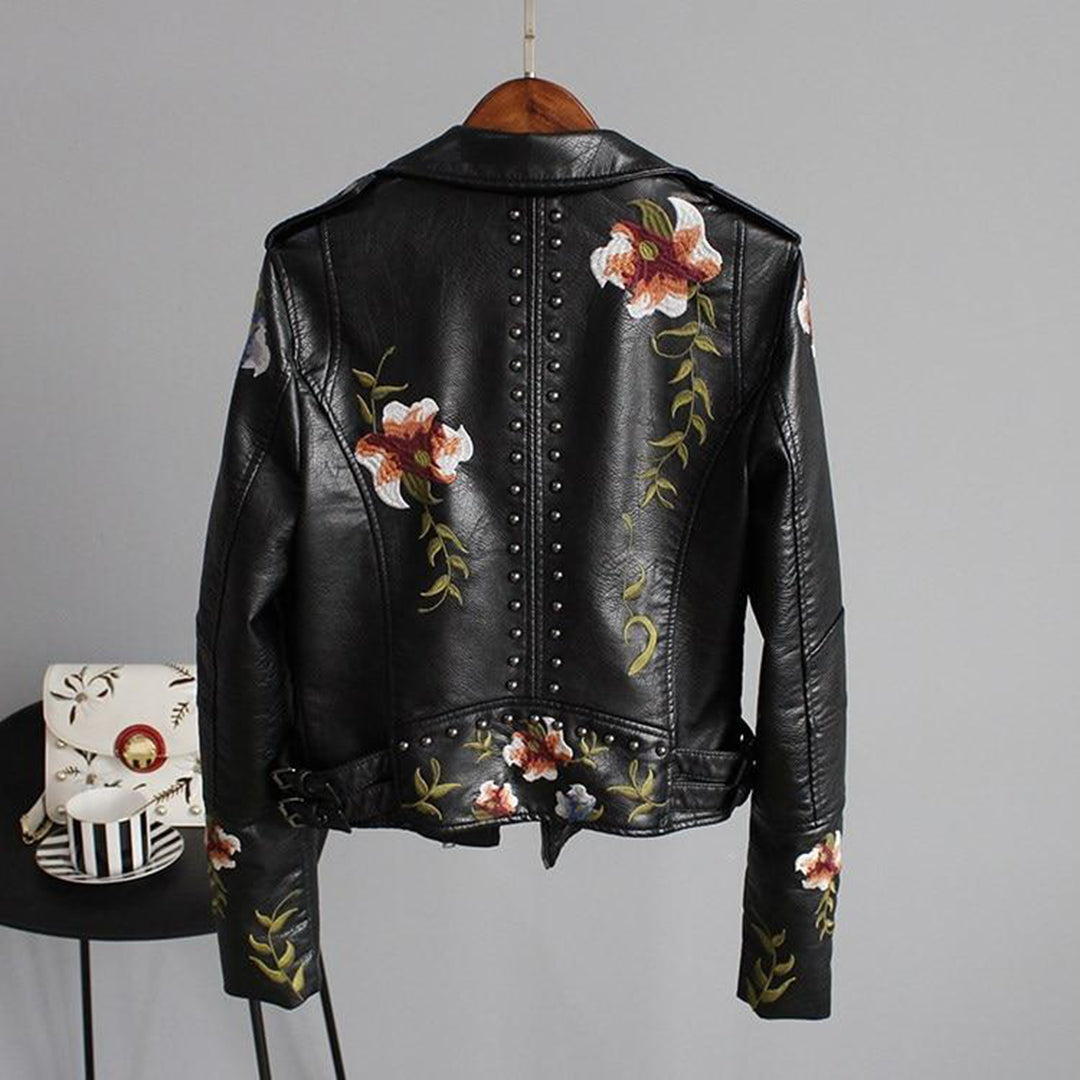 Elina - Manteau cuir Femme