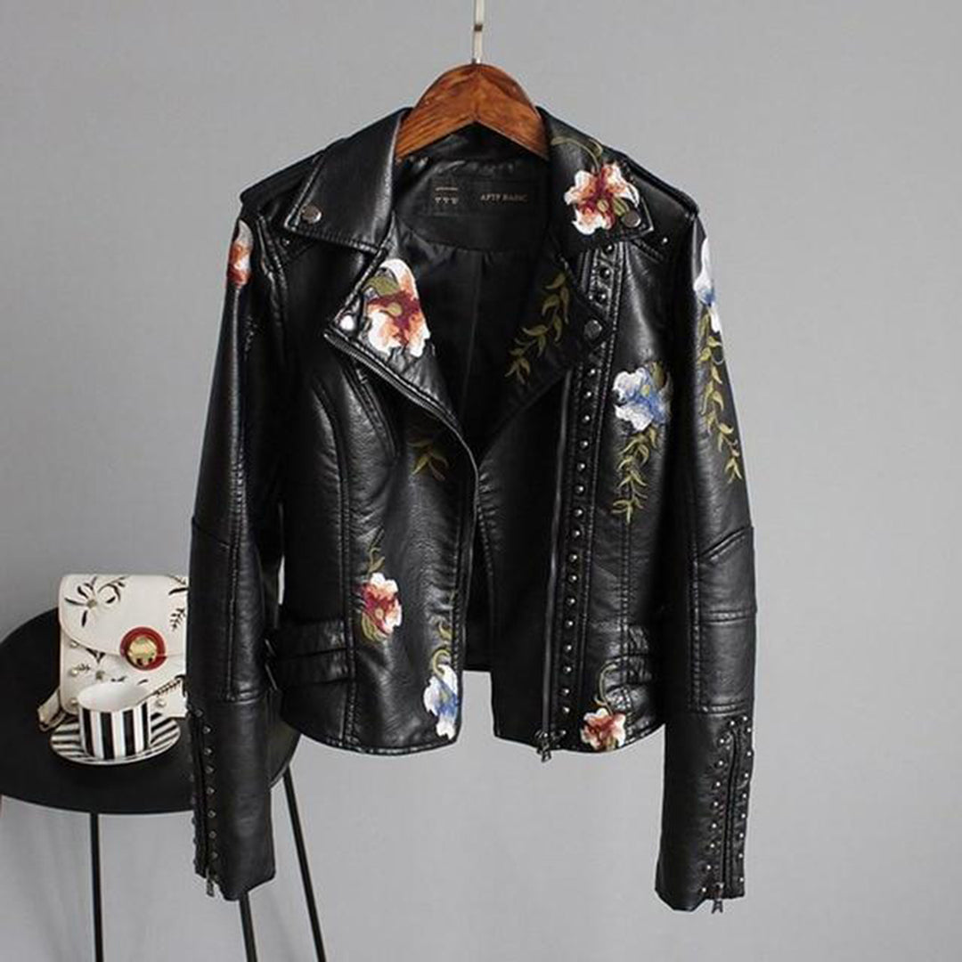 Elina - Manteau cuir Femme