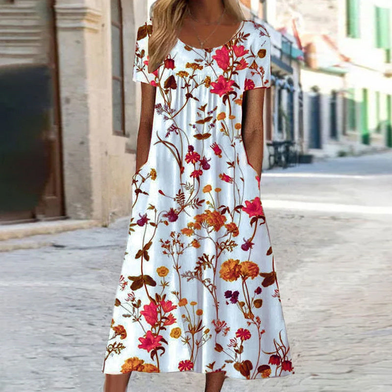 Cléore - Robe d'été fluide - Coupe féminine, Tissu confortable - Femme