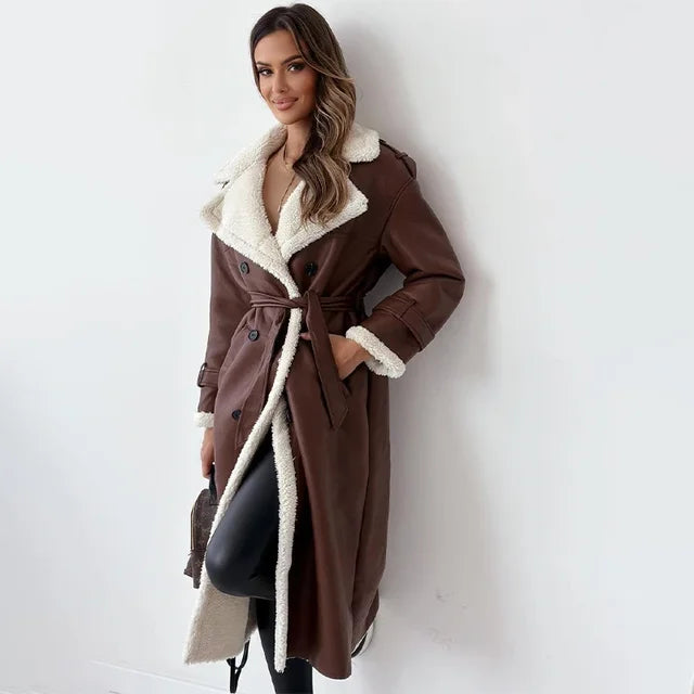 Agnès - Manteau Élégant Long Doublé