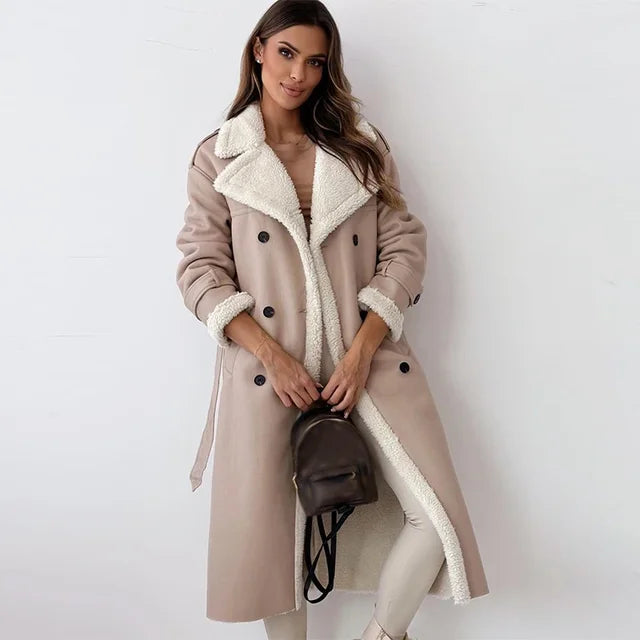 Agnès - Manteau Élégant Long Doublé