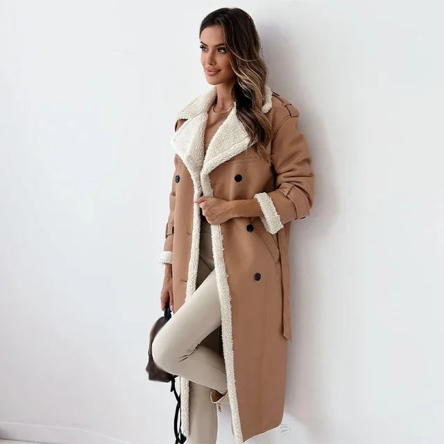 Agnès - Manteau Élégant Long Doublé
