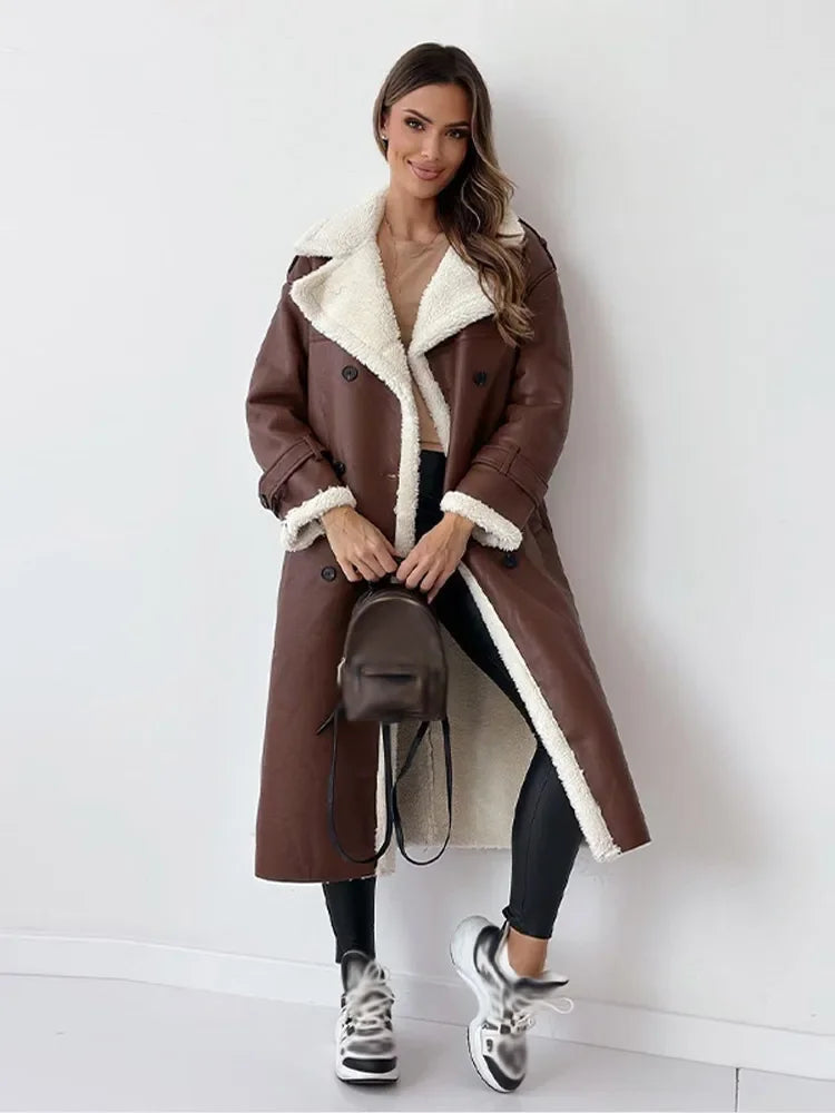 Agnès - Manteau Élégant Long Doublé