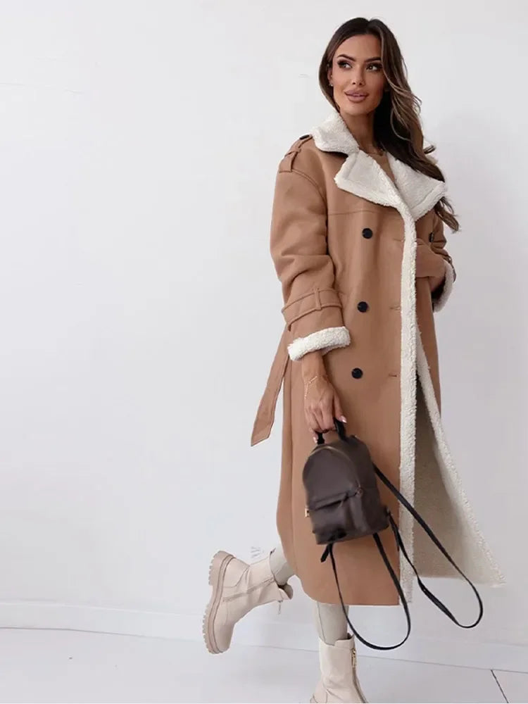 Agnès - Manteau Élégant Long Doublé