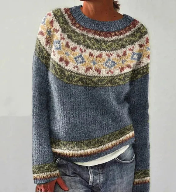 Karine - Pull Chic Vintage Rayé