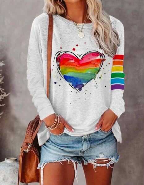 Elina - Pull automne à cœur coloré femme