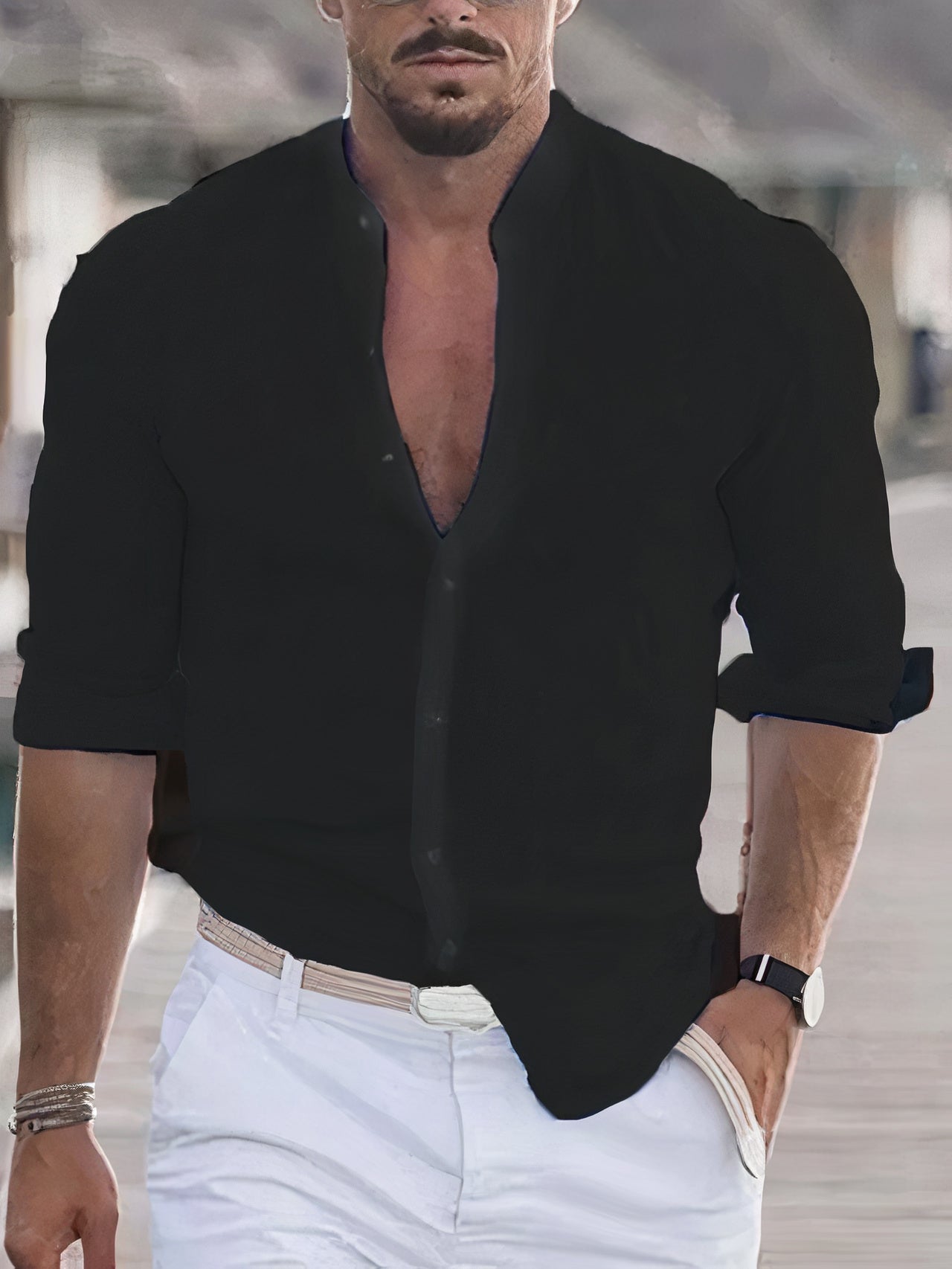 Julien - Chemise en Lin Fluide D'Été Homme