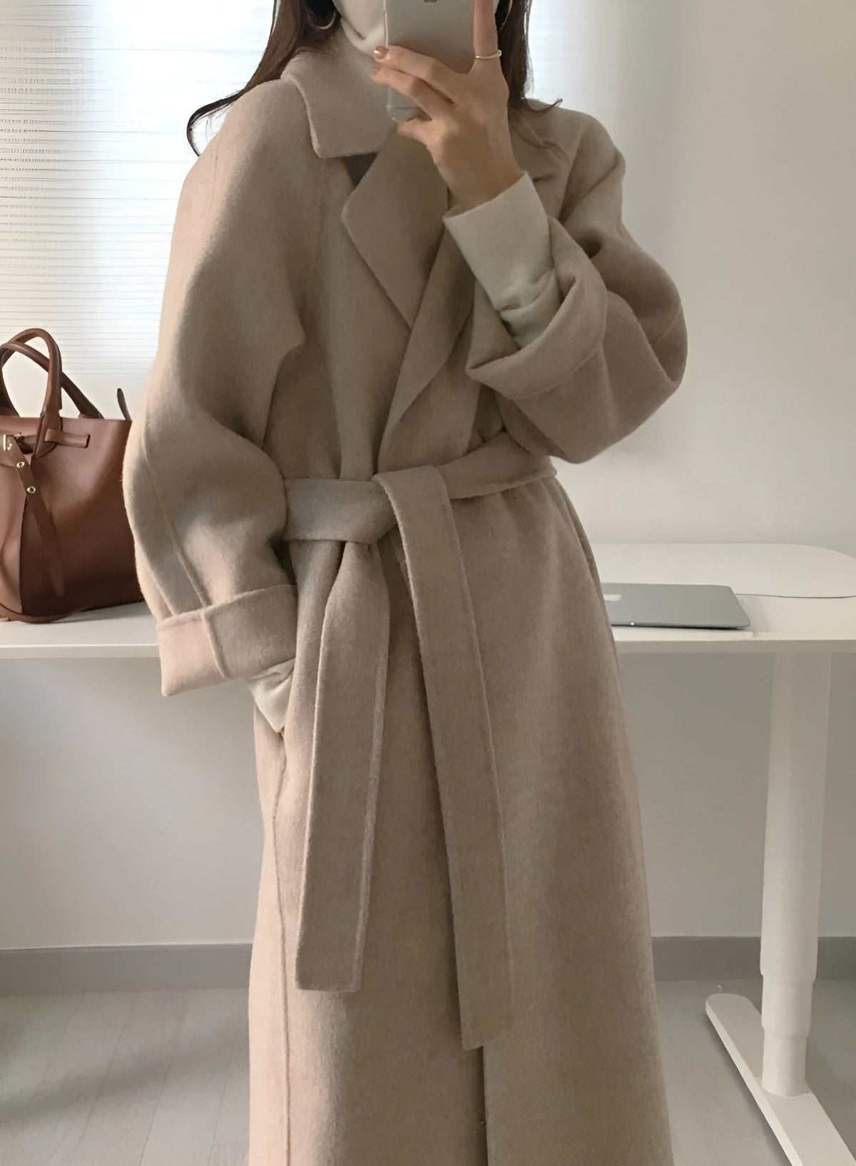 Corinne | Manteau Chic Long Portefeuille