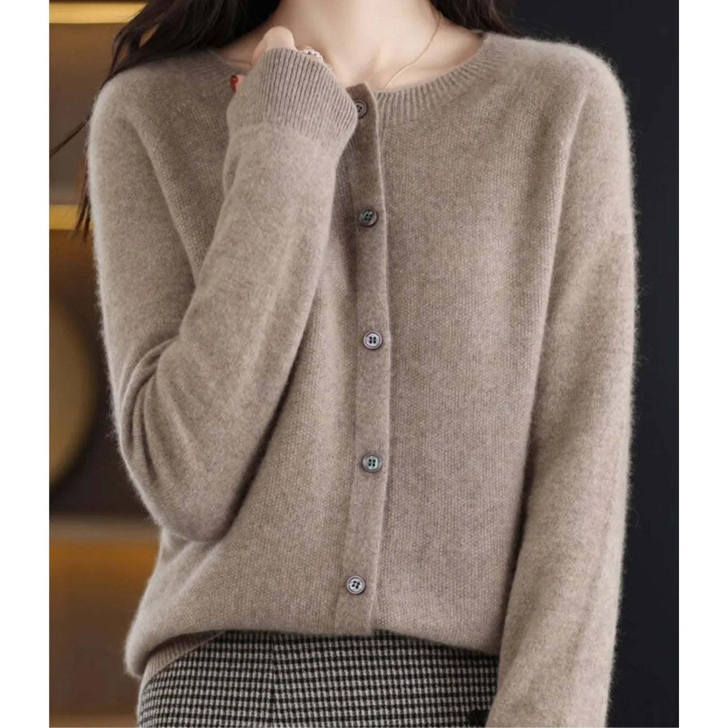 Aurélie - Gilet Raffiné Cachemire Boutonné
