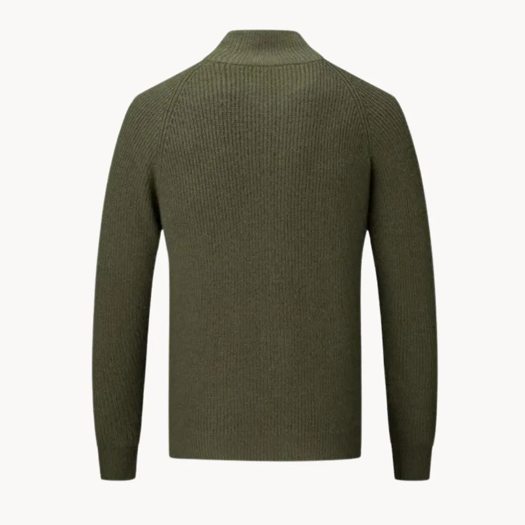 Thierry - Cardigan Élégant Col Montant Zippé
