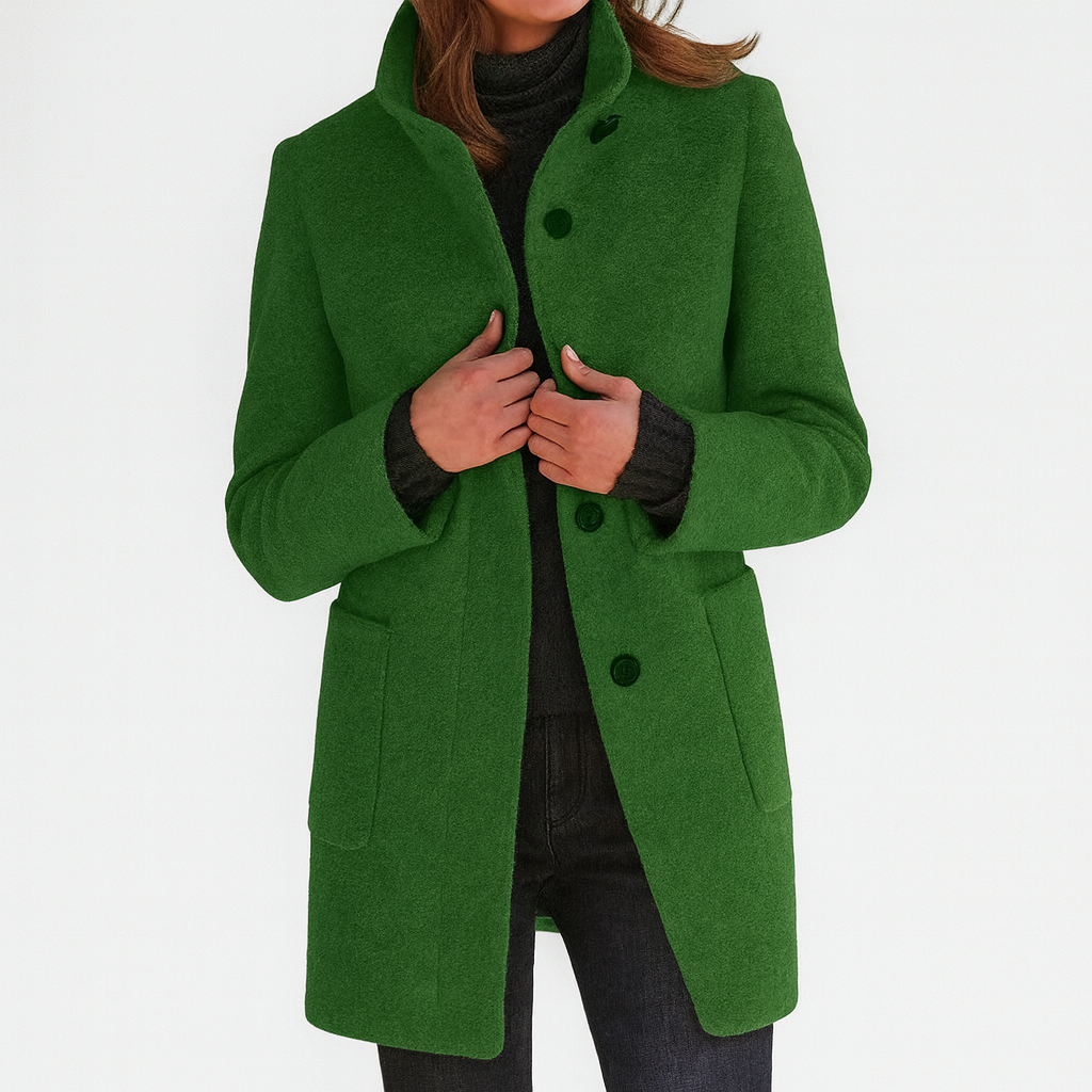 Virginie | Manteau Chic Col Montant Chaud