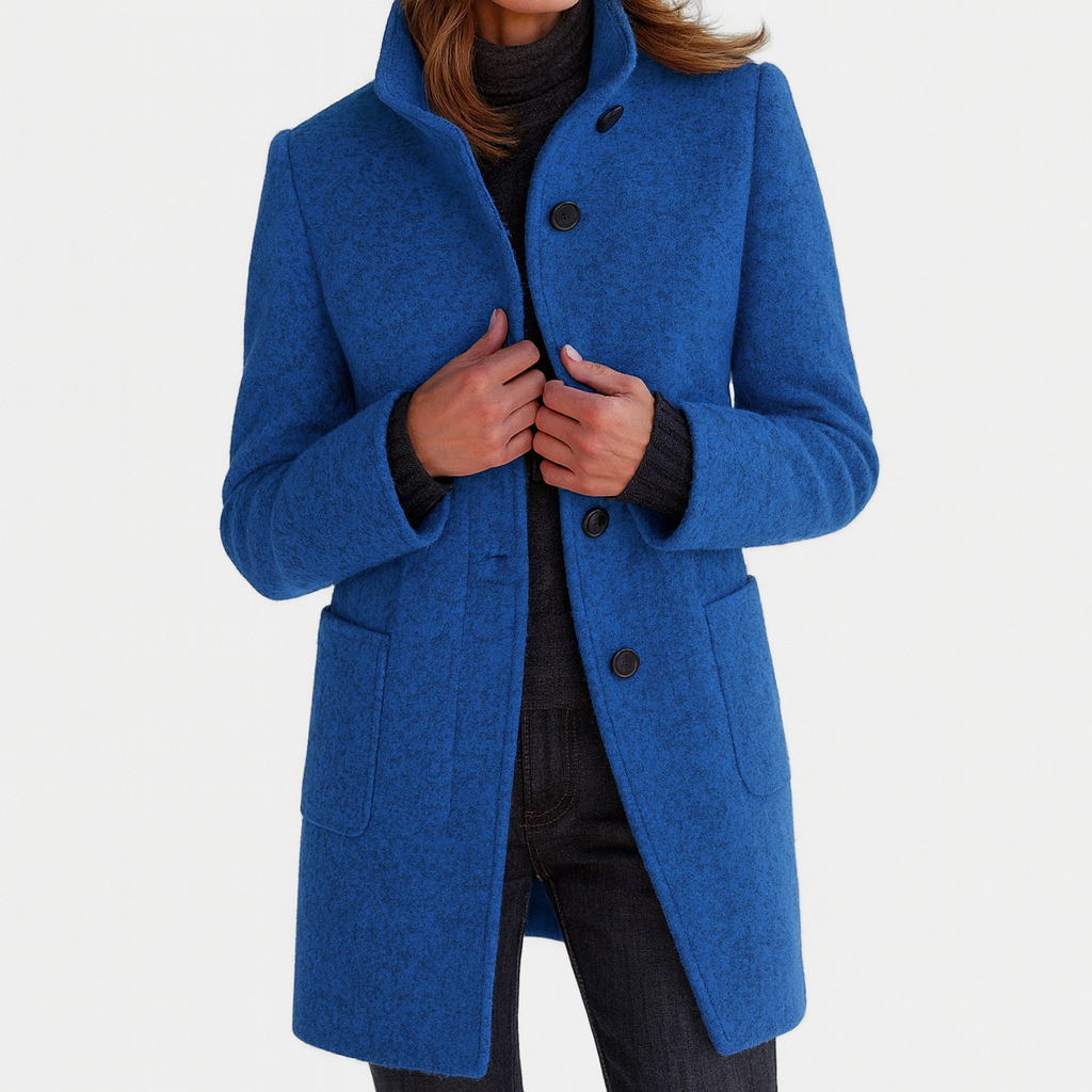 Virginie | Manteau Chic Col Montant Chaud