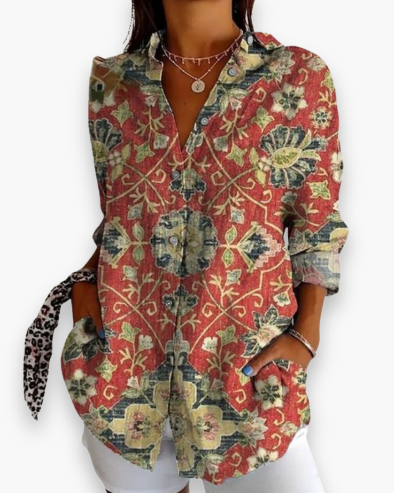 Chemisier imprimé chic femme | Style raffiné 8