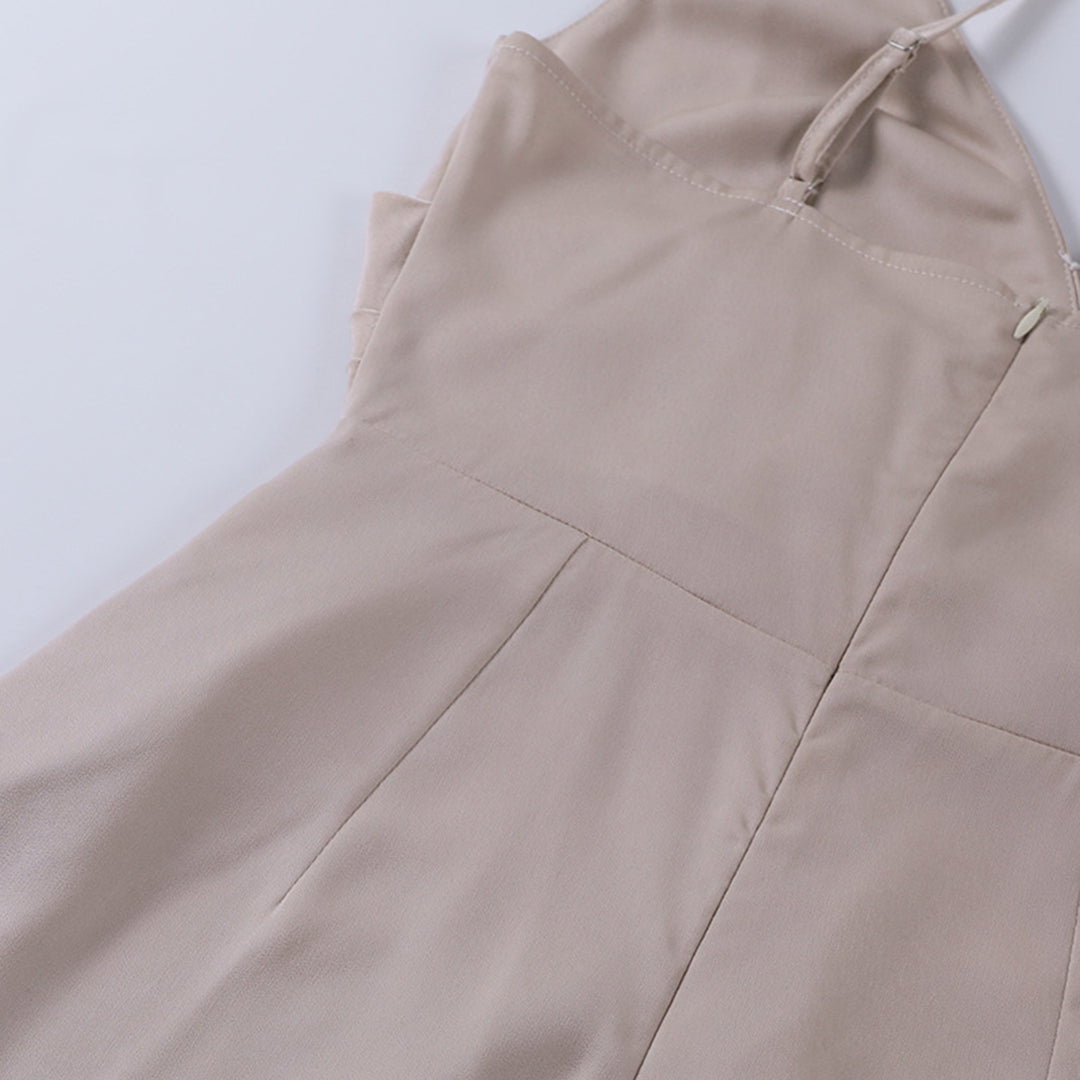 Julie - Robe Longue Femme Satinée Fendue