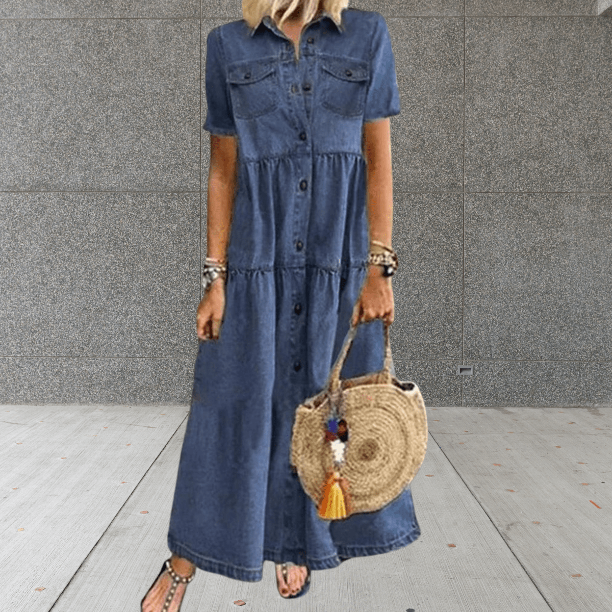 Isabelle - Robe Denim D'Été Maxi