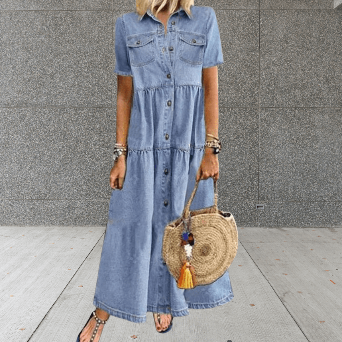 Isabelle - Robe Denim D'Été Maxi