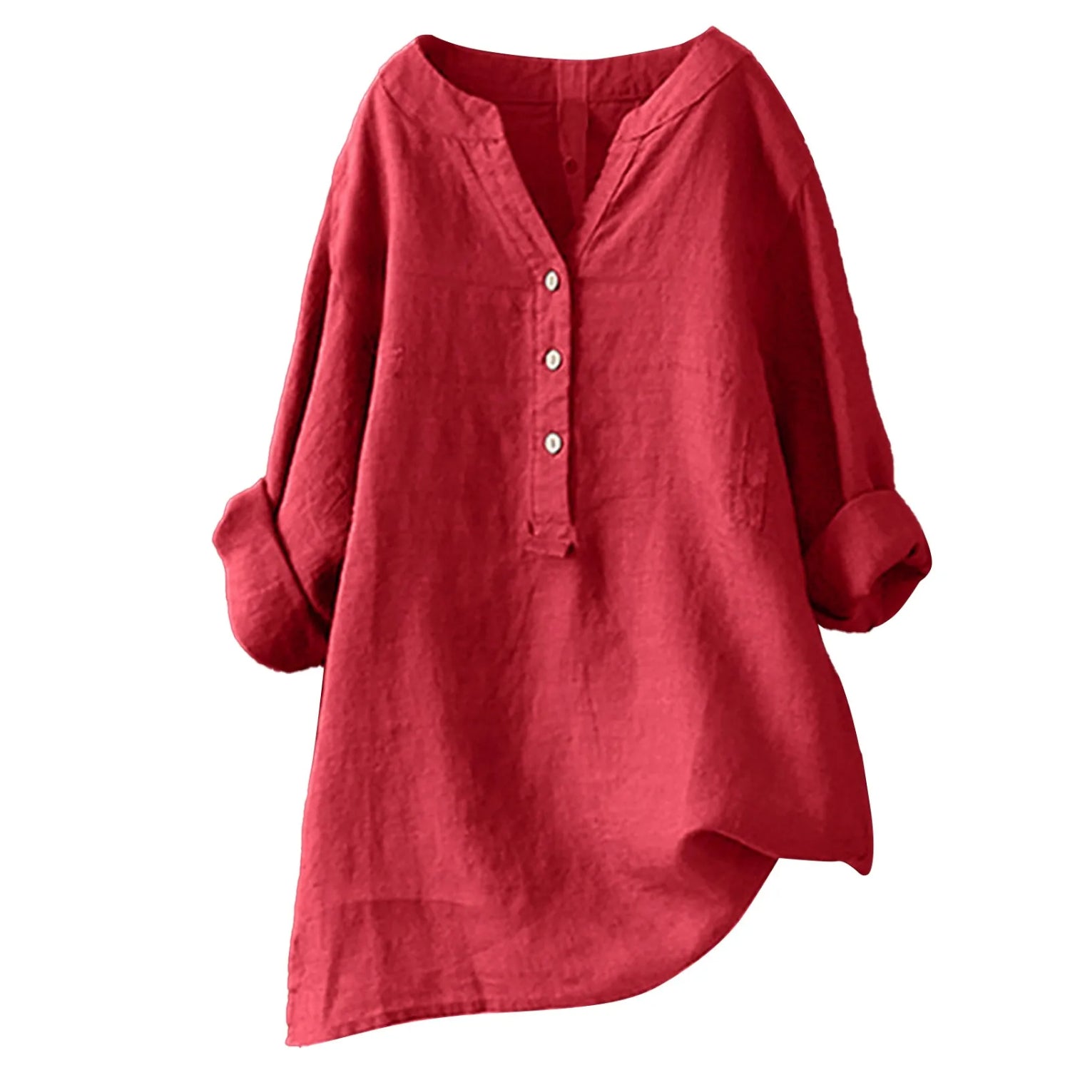 Blouse fluide à col V pour femme | Style décontracté