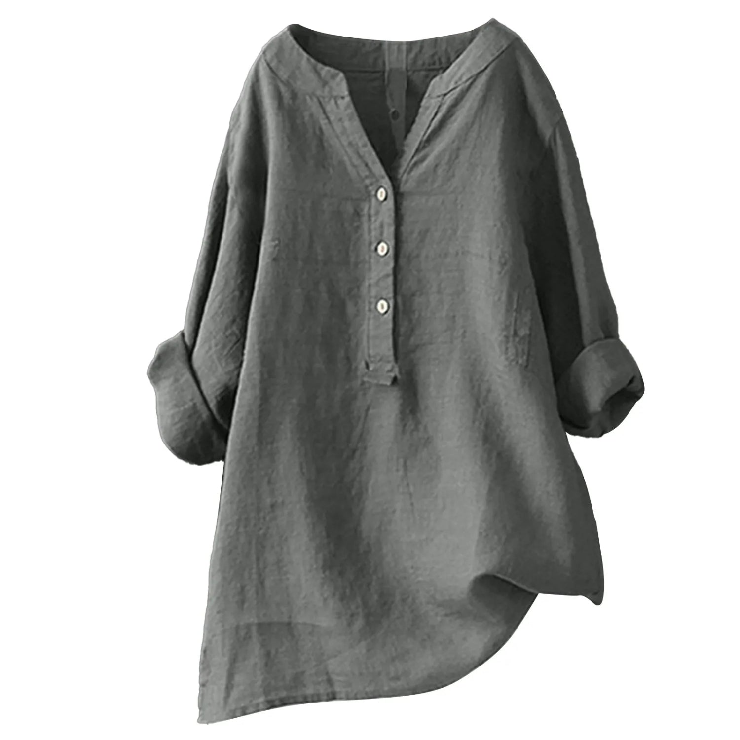 Blouse fluide à col V pour femme | Style décontracté