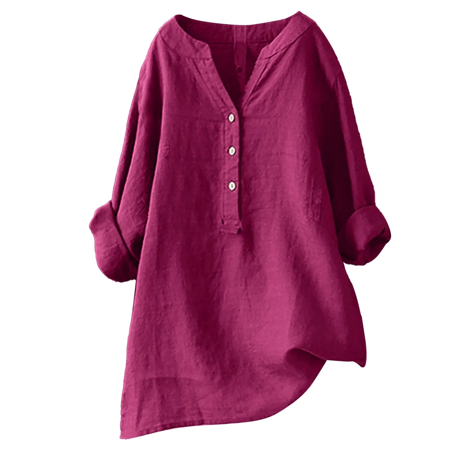 Blouse fluide à col V pour femme | Style décontracté