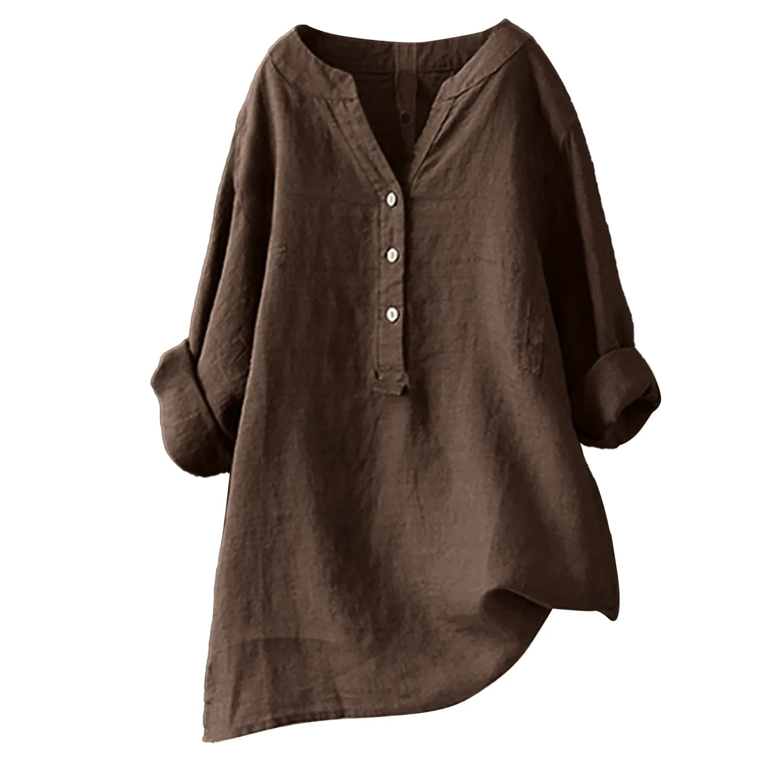Blouse fluide à col V pour femme | Style décontracté