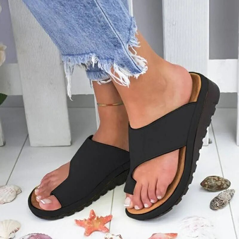 Nathalie - Sandales orthopédiques - Talon compensé, Femme