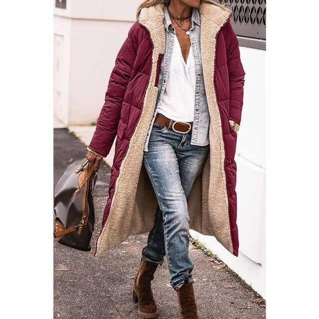 Brigitte | Doudoune Chic Longue Doublée Sherpa