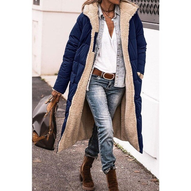 Brigitte | Doudoune Chic Longue Doublée Sherpa