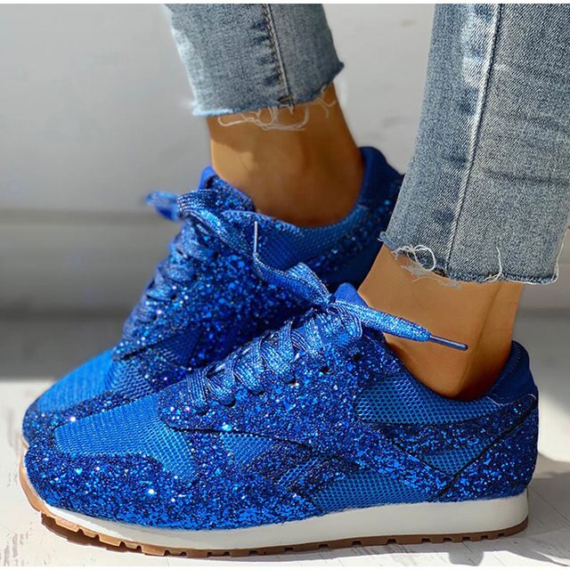 Louise - Baskets automne à paillettes femme