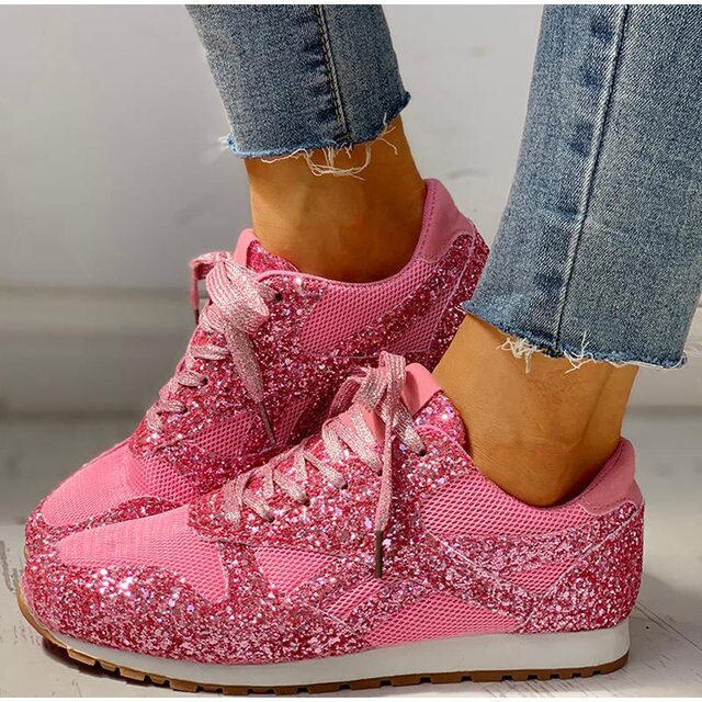 Louise - Baskets automne à paillettes femme