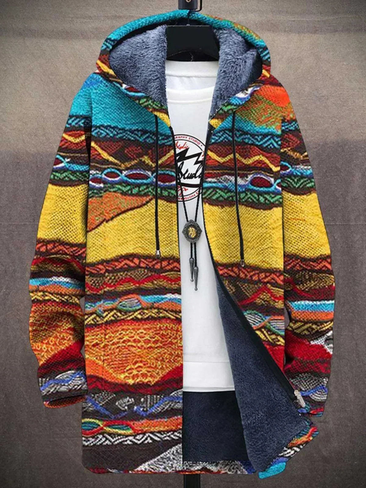 Chloé - Veste Chic Multicolore Doublée à Capuche
