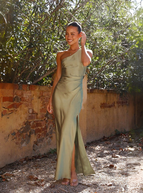 Delphine - Robe Sexy À Fente Asymétrique 1