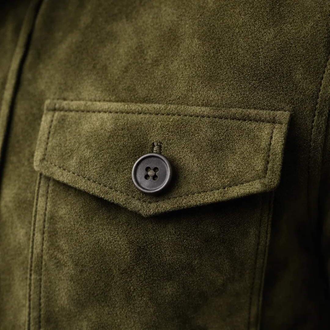 Philippe - Veste Élégante Daim Col Chemise