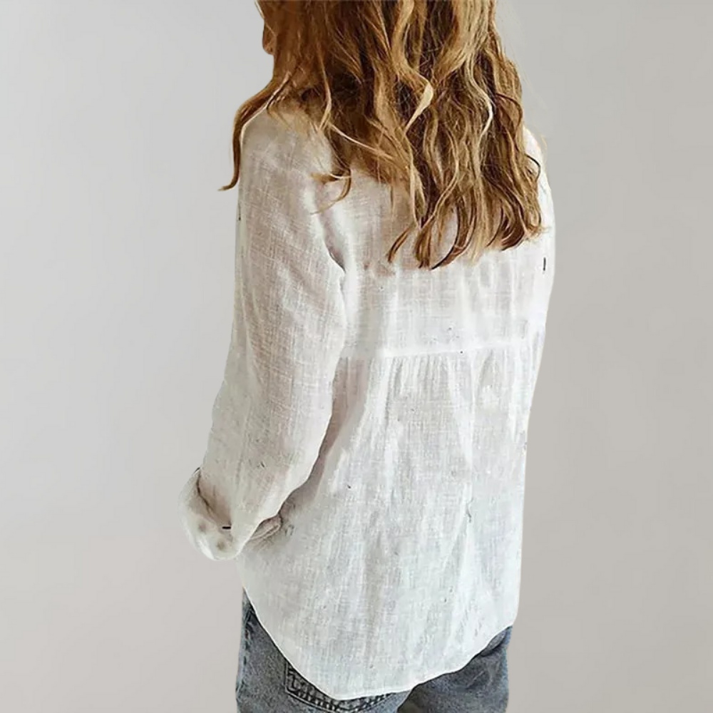 Chemise Femme En Lin Manches Longues - Sylvie