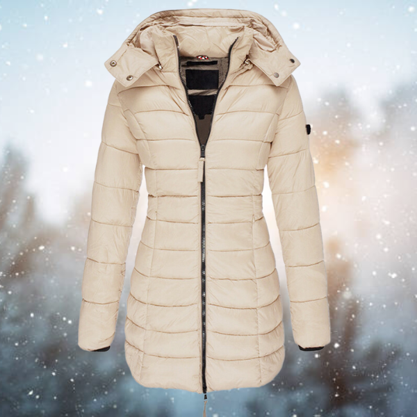 Caroline - Doudoune Élégante Mi-Longue Cintrée