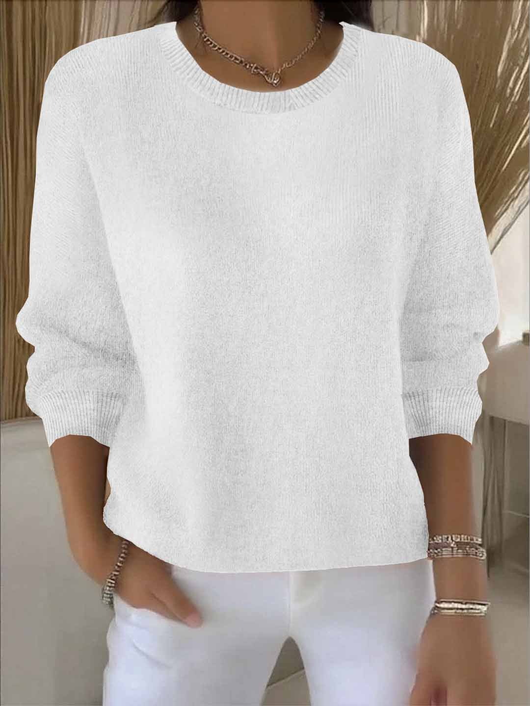Sylvie - Pull Élégant Ample Col Rond