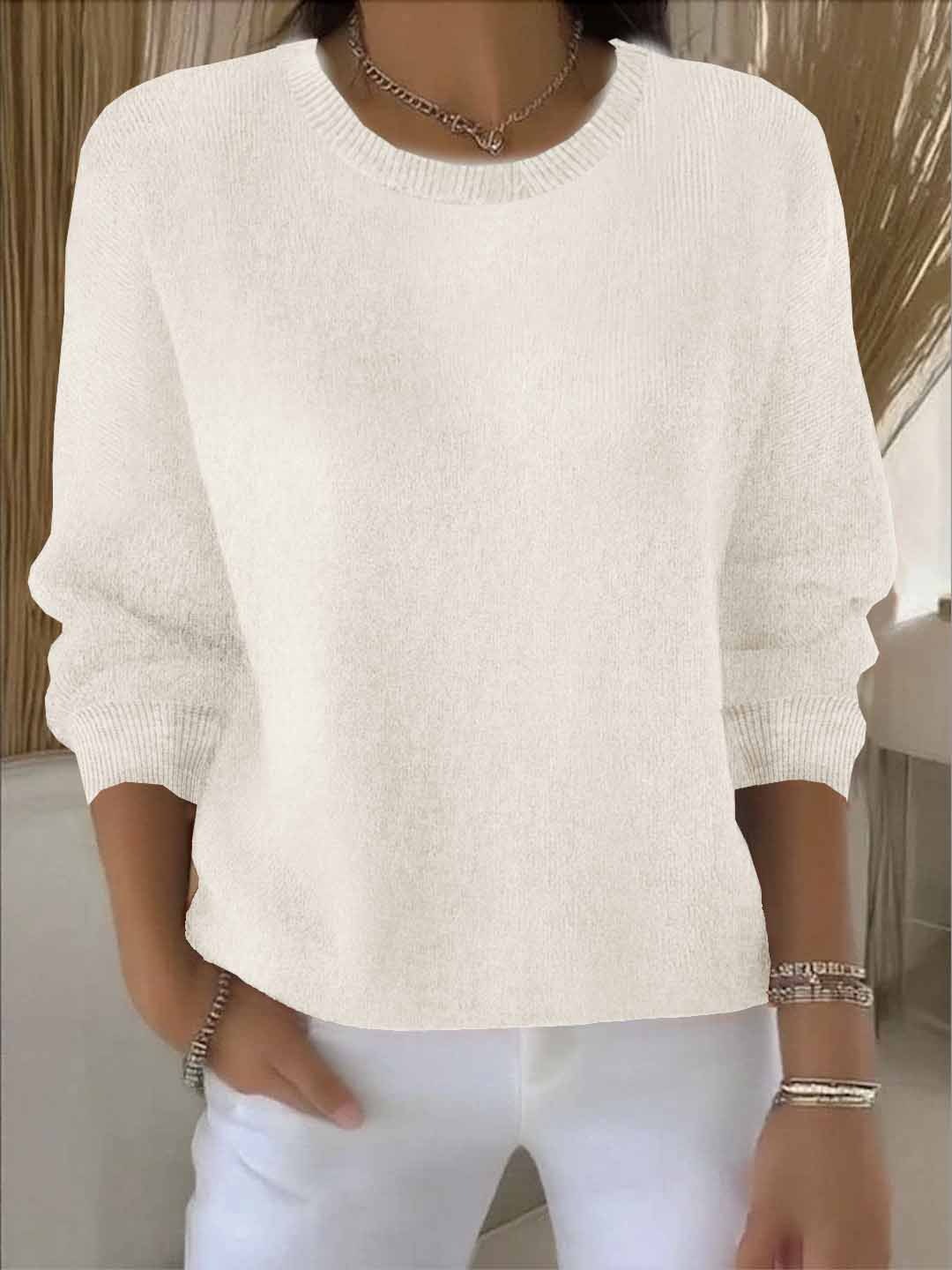 Sylvie - Pull Élégant Ample Col Rond