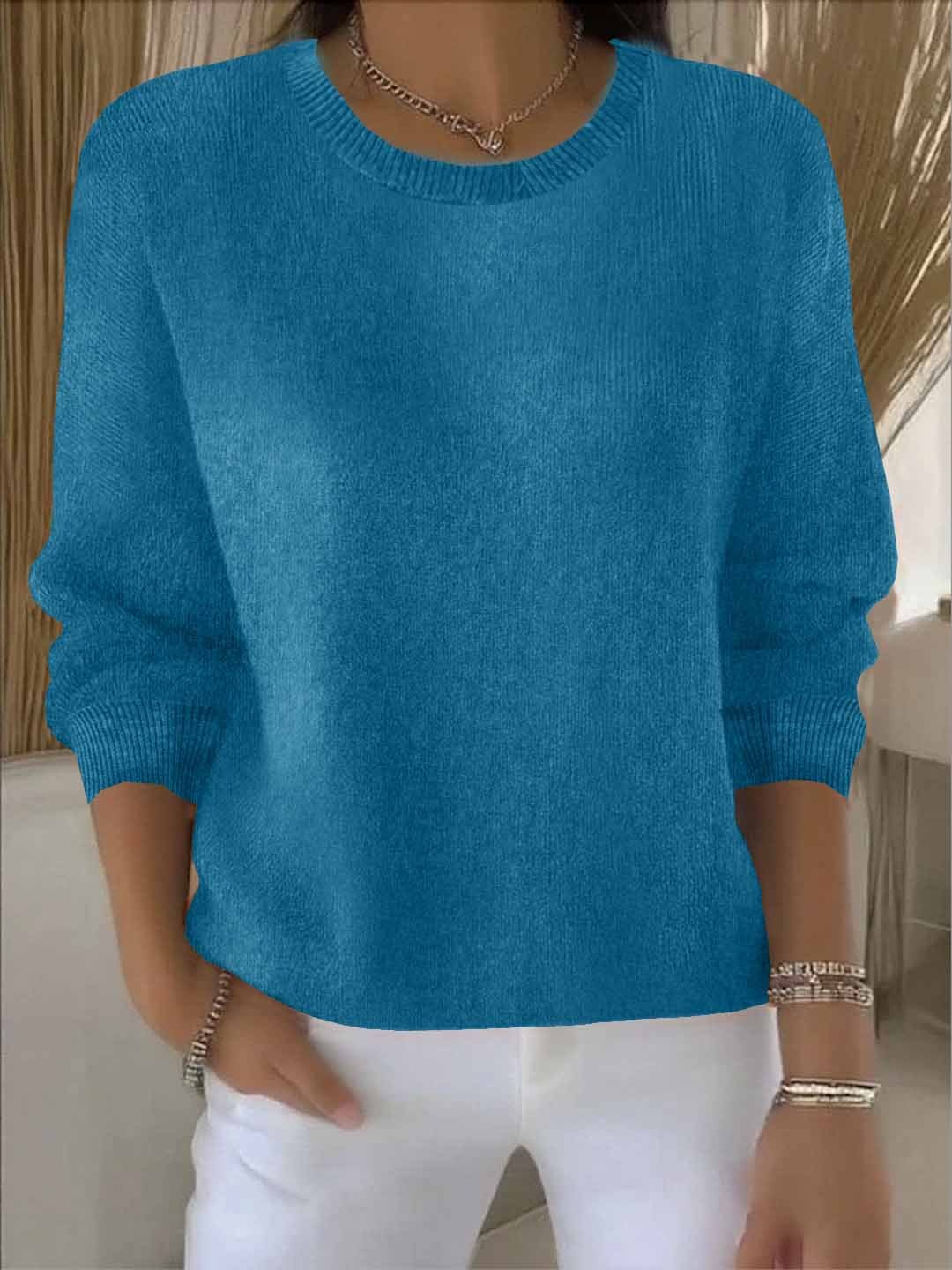 Sylvie - Pull Élégant Ample Col Rond