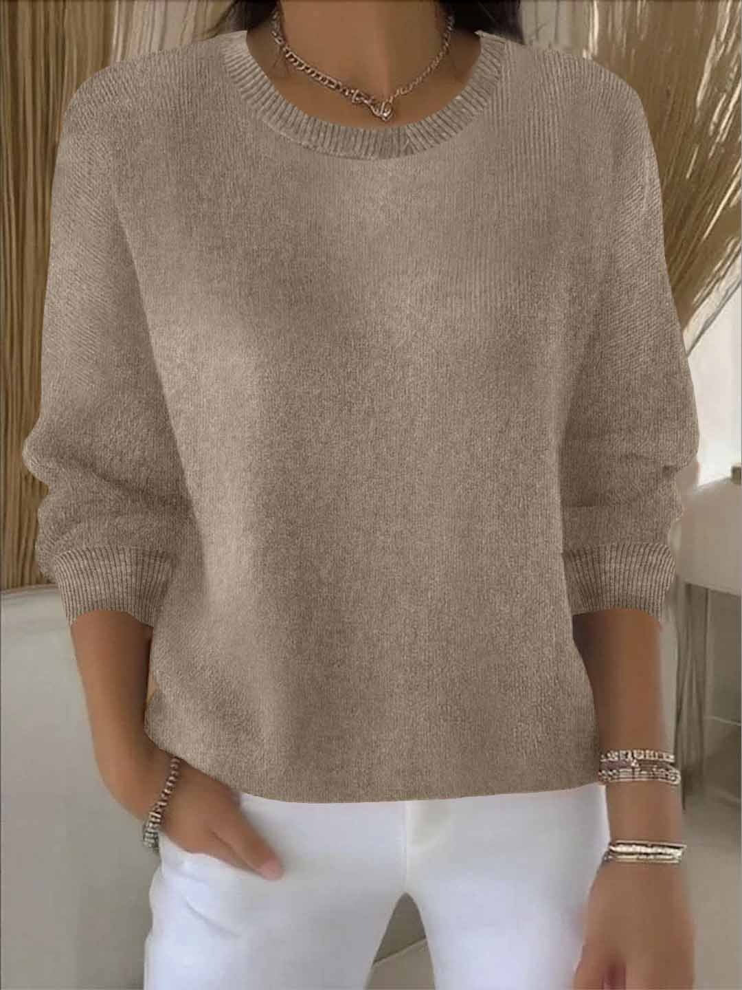 Sylvie - Pull Élégant Ample Col Rond