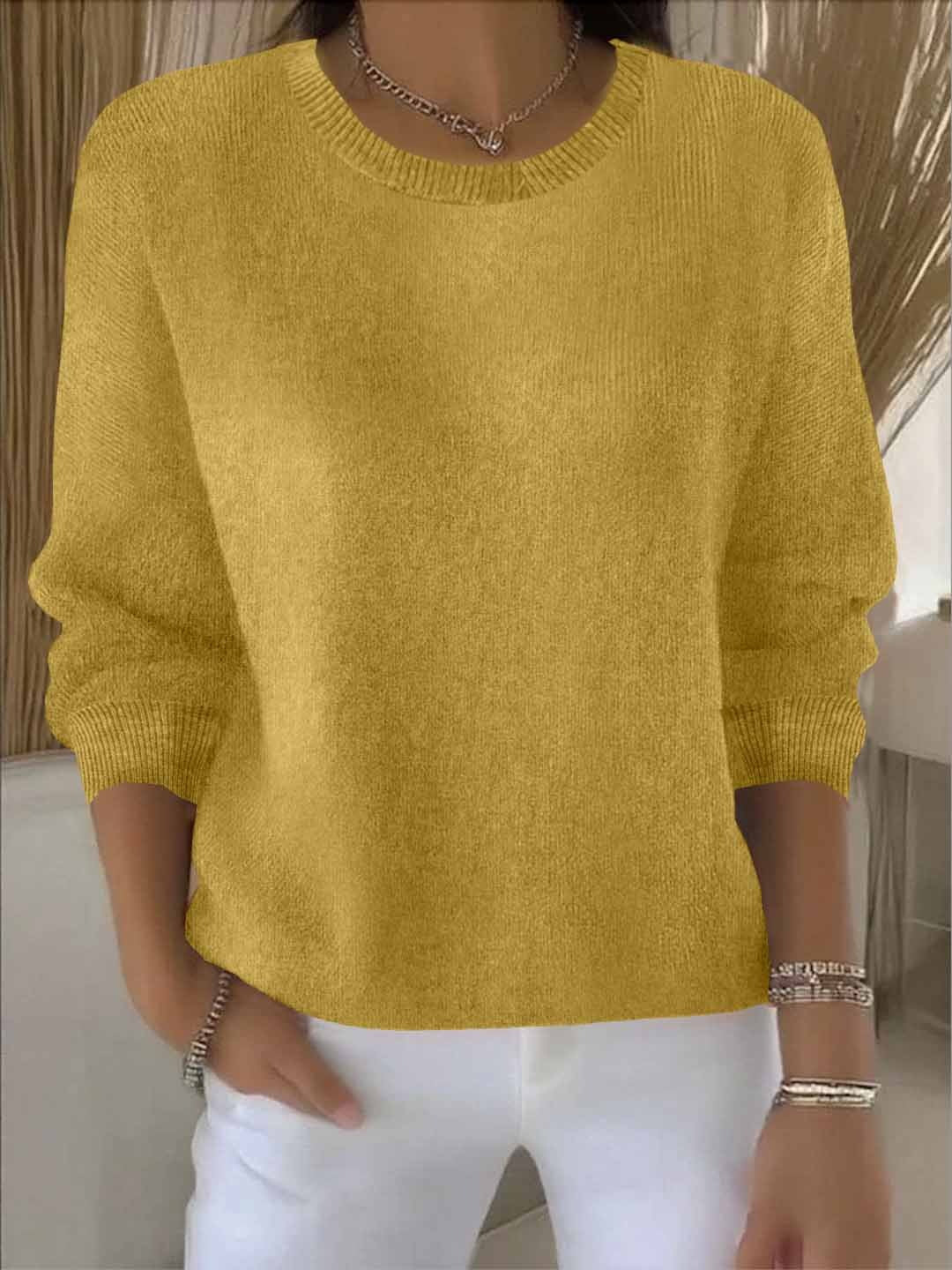 Sylvie - Pull Élégant Ample Col Rond