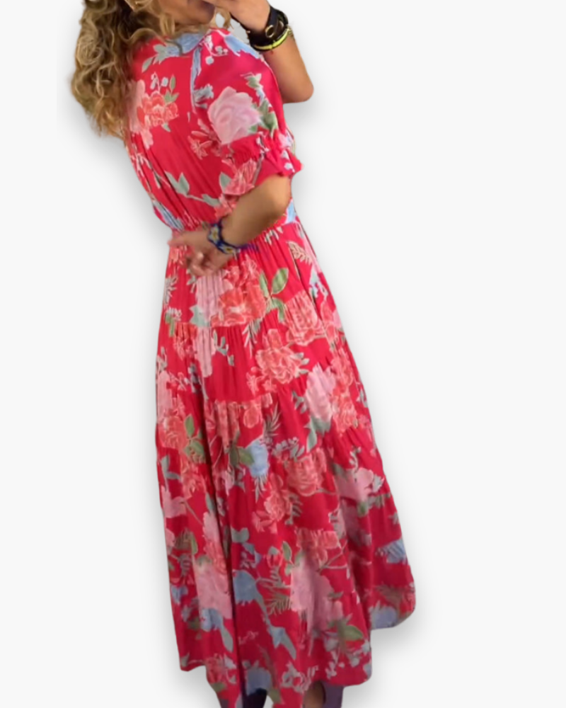 Femmes Élégant Robe d'impression de fleurs | Style maxi 1
