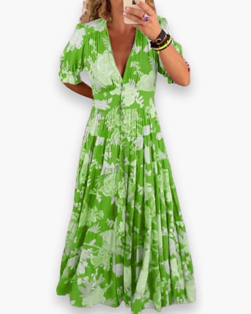 Femmes Élégant Robe d'impression de fleurs | Style maxi 3
