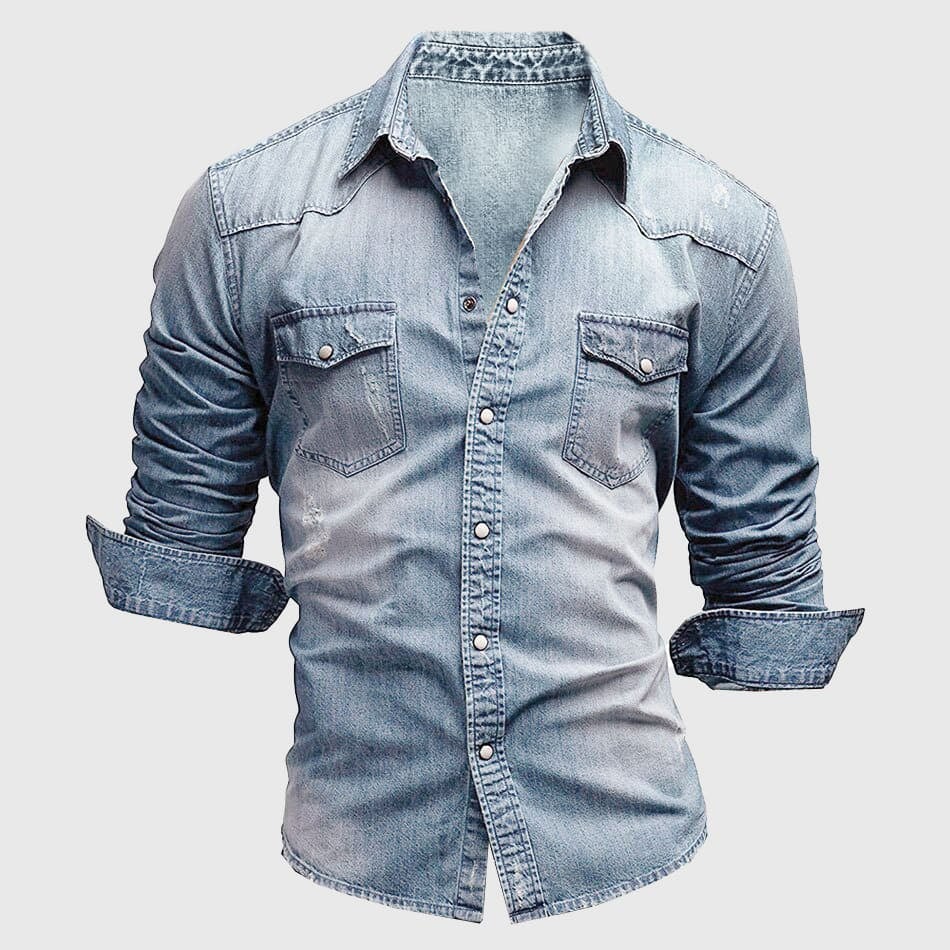 Jérôme - Chemise Jean Vintage Stylée Homme