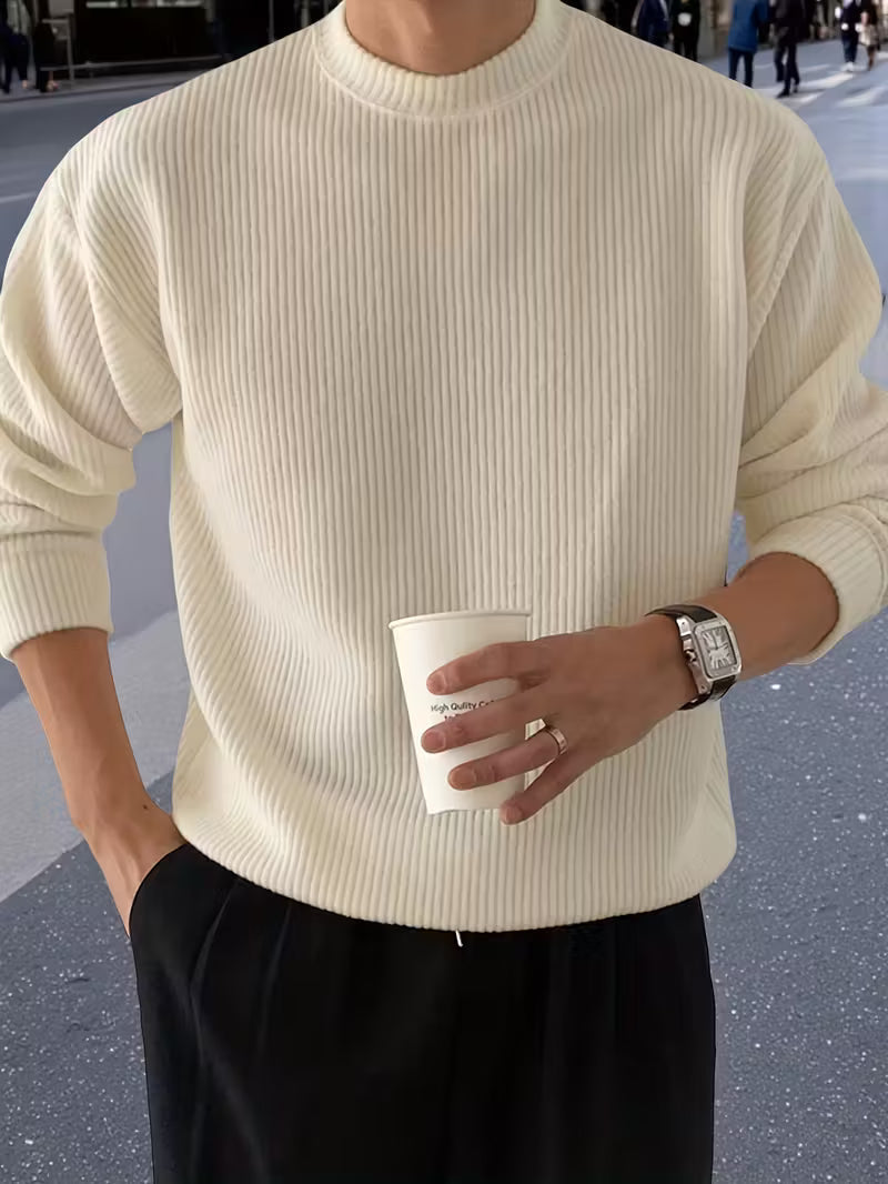 Julien - Pull Élégant Oversize Grosse Maille