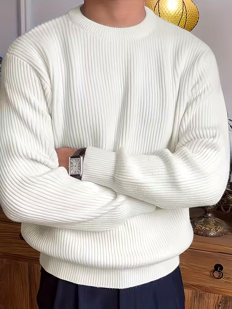 Julien - Pull Élégant Oversize Grosse Maille