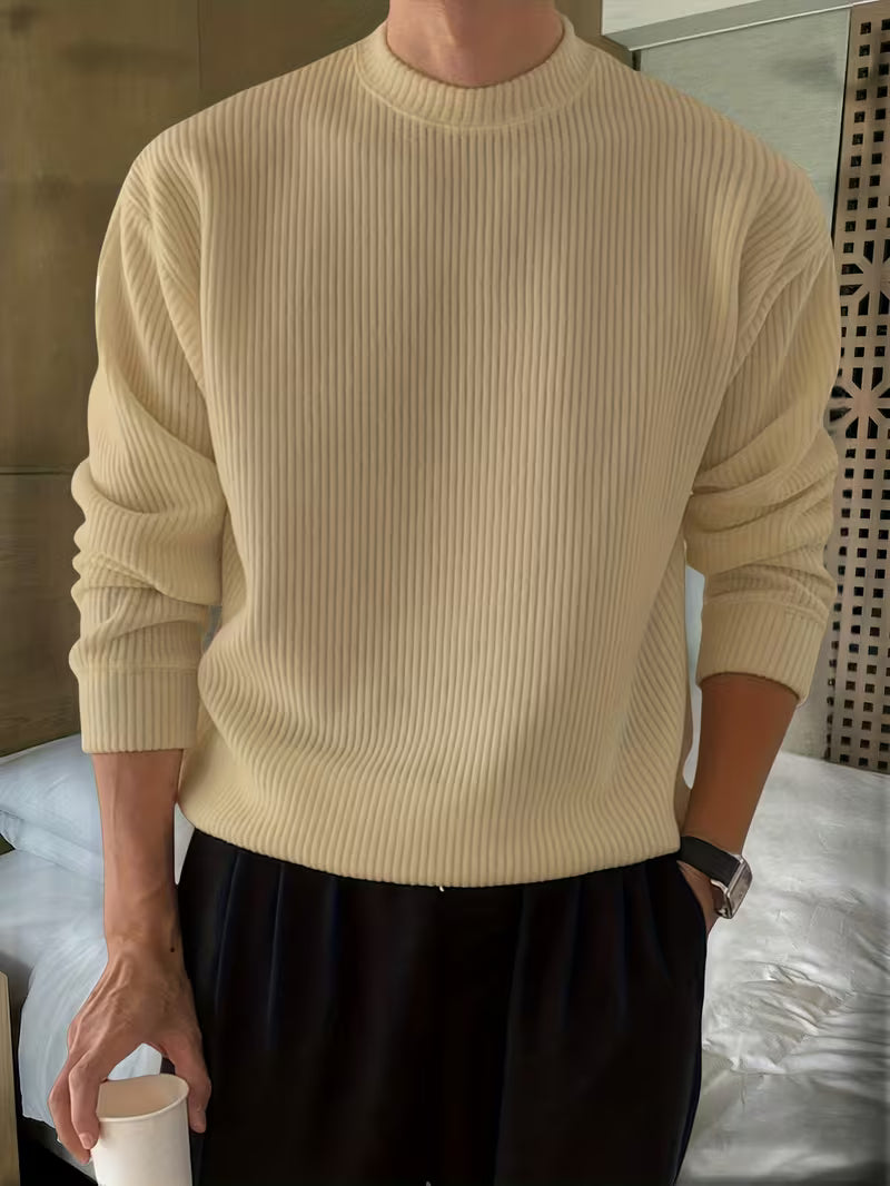 Julien - Pull Élégant Oversize Grosse Maille