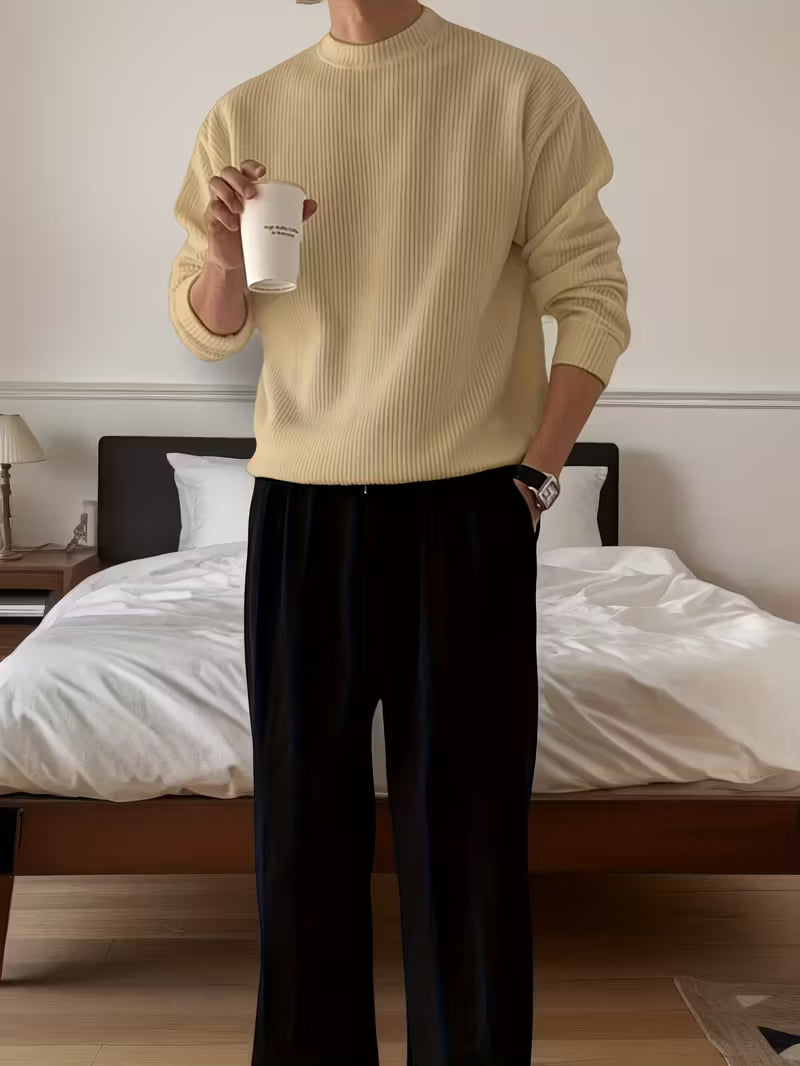 Julien - Pull Élégant Oversize Grosse Maille