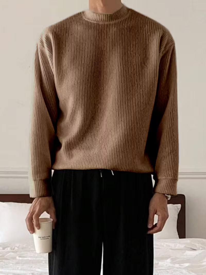 Julien - Pull Élégant Oversize Grosse Maille