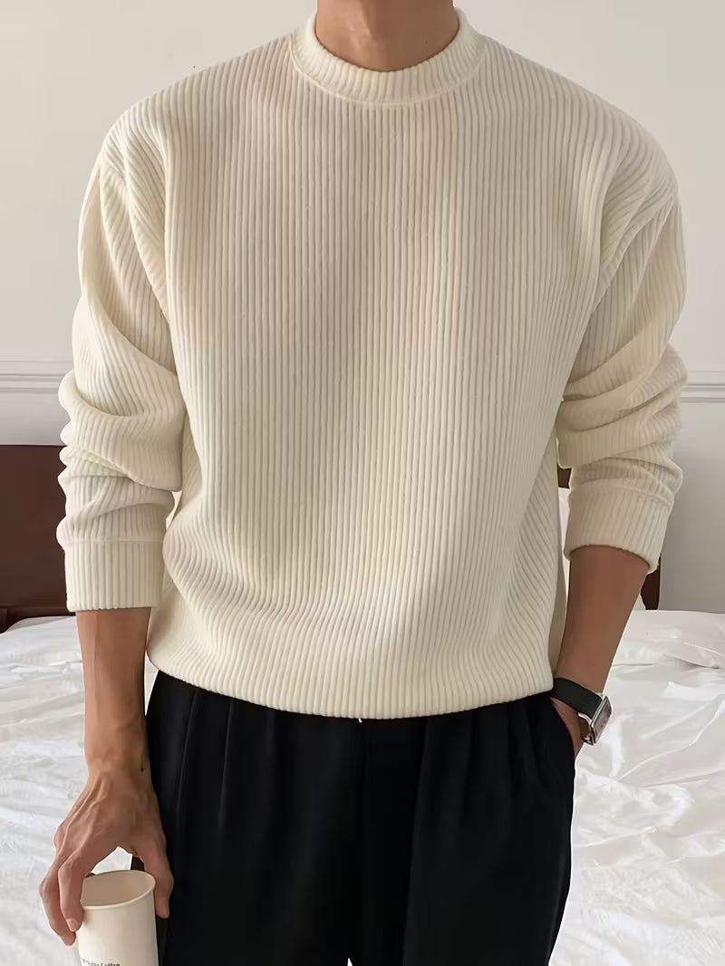 Julien - Pull Élégant Oversize Grosse Maille