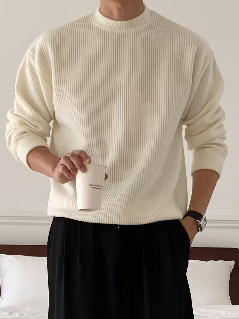 Julien - Pull Élégant Oversize Grosse Maille